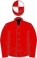 Red, white question mark back and front, red and white quartered cap