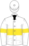 White, yellow hoop and armlets