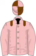 Pink, chocolate epaulets, quartered cap
