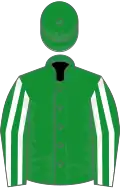 Green, white striped sleeves