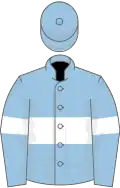 Light blue, white hoop and armlets
