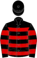 Black and Red Hoops, Black Cap