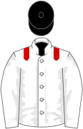 White, red epaulets, black cap