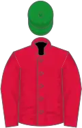 Crimson, green cap
