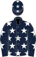 Dark Blue, White stars