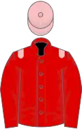 Red, pink epaulets, pink cap, red stars