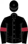 Black, maroon armlets