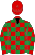 Red and green check, red cap