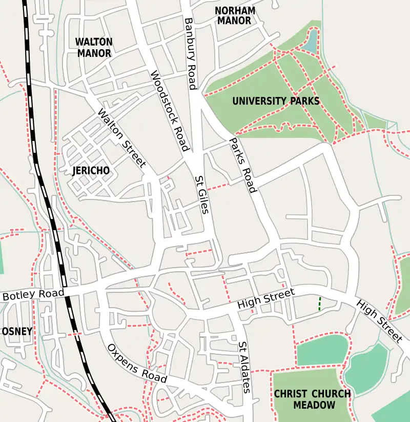 Nuffield College, Oxford is located in Oxford city centre