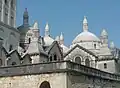 Domes and Turrets added on the Saint Front Cathedral by Paul Abadie in the mid-19th Century.