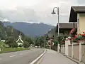 Pöham, church in the street