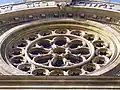 Detail of the rosette on the façade