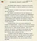 1965 - Released following the transition from a TB sanitarium to a chronic care facility.