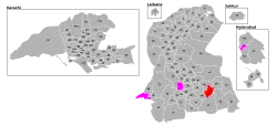 Tehsil Kunri highlighted in red