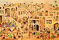 Painting of Sikh Empire-era Amritsar from the 19th century, by Bishan Singh