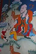 Painting of a saint in Sanga Choeling Monastery