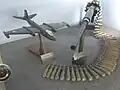 A model of the Martin B-57 bomber and the 30 mm cannon installed on the Shenyang F-6, on display at the Pakistan Air Force (PAF) Museum, Karachi.