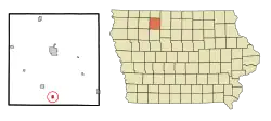 Location of Mallard, Iowa