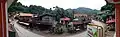Panoramic view of Pakbeng's main street