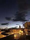 Nighttime view featuring the Caltanissetta Cathedral.
