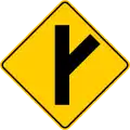 P-19 Roadway splits off to the right