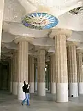 Tiled mosaic on the ceiling