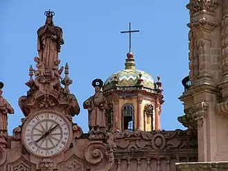 Upper facade