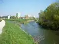 The confluence of the Nitra and Nitrica rivers