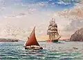 Passing Through the Golden Gate, oil by William A. Coulter