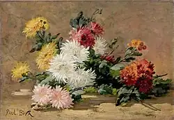 Fleurs, oil on canvas, 38.5 x 55&nbsp;cm