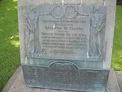 Plaque at the arch