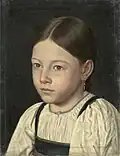 Peasant's Girl by F. Slavyansky, 1830s. Oil on canvas. The Russian Museum, St. Petersburg, Russia.