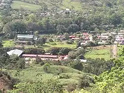 The town of Pejivalle from the mountains.