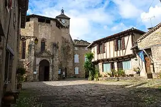 The village centre of Penne, Tarn