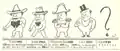 Communist caricature of Per Albin Hansson, portraying his transition from anti-militarist agitator to defense minister