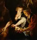 Judith with the Head of Holofernes, by Peter Paul Rubens, 1616