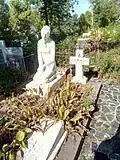 The grave of Peyo Yavorov at Sofia Central Cemetery (42°42′48.3″N 023°19′58.4″E﻿ / ﻿42.713417°N 23.332889°E﻿ / 42.713417; 23.332889)