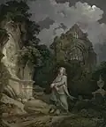 Visitor to a Moonlit Churchyard (1790) by Philip James de Loutherbourg