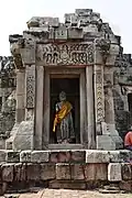 The lintel over Buddha statue