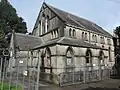 The church hall in 2017, shortly before it was burnt and demolished