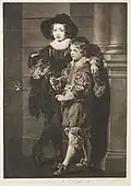 Mezzotint of Albert and Nicolaas Rubens after Rubens