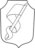 Drawing of the coat of arms of the voivodship from the seal of the Grand Duke of Lithuania Stanisław August