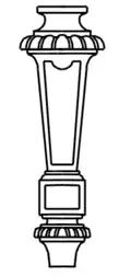 Foot of chair en balustre