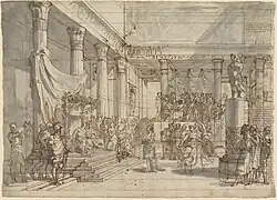 Sketch of Pietro Fancelli stage design