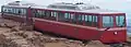 A modern diesel powered rack train at the Pike's Peak summit station