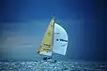 Pinta in Hayling Bay, east of Isle of Wight, Admiral's Cup 1993