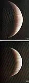Crescent Jupiter as imaged by Pioneer 10