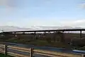 A pipeline bridge on the Rainham Marshes across the Common Watercourse
