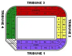 Map of the stadium