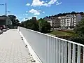 Railing closing off the square overlooking the Gafos river